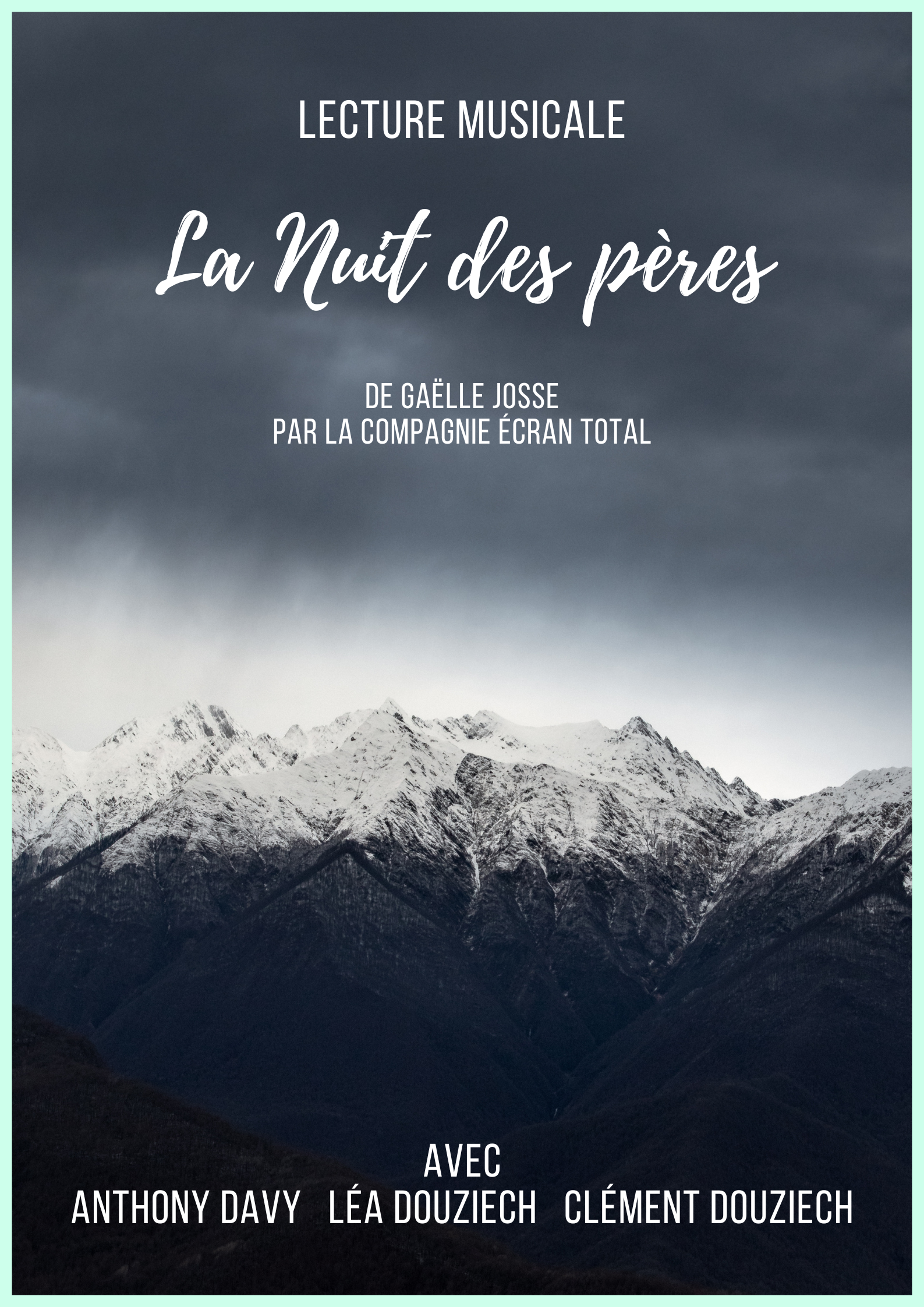 Affiche la nuit des pères, compagnie écran total